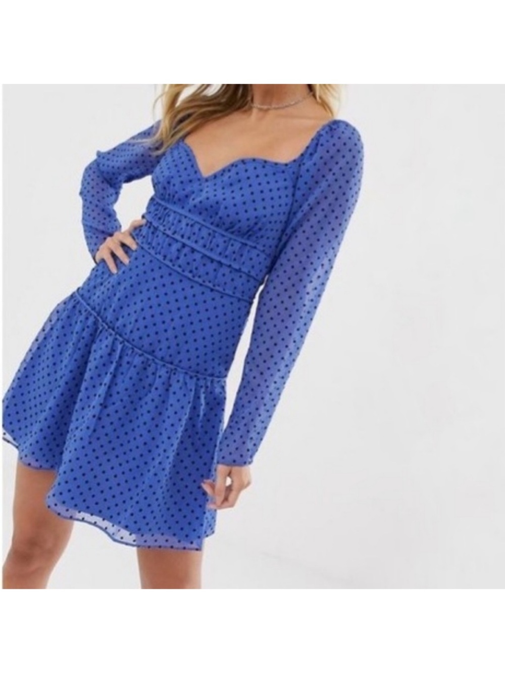 La Maison Talulah Blue Sorrento Milk Maid Dress Size Small